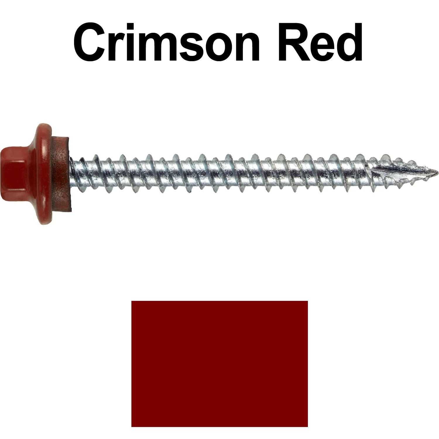 10 x 2” - STAINLESS HEX / ZINC Sheet Metal Roof Screw. Self starting metal to wood siding screws. EPDM washer. Colored head. - Image 31