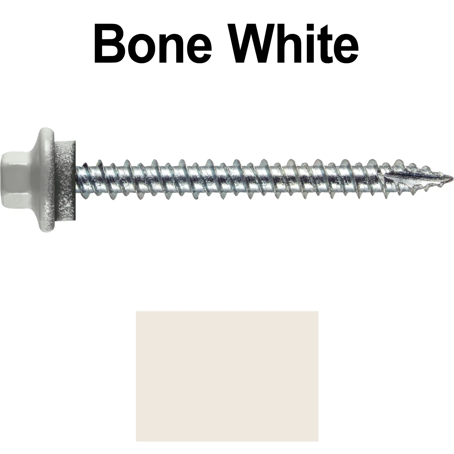 10 x 2” - STAINLESS HEX / ZINC Sheet Metal Roof Screw. Self starting metal to wood siding screws. EPDM washer. Colored head. - Image 40