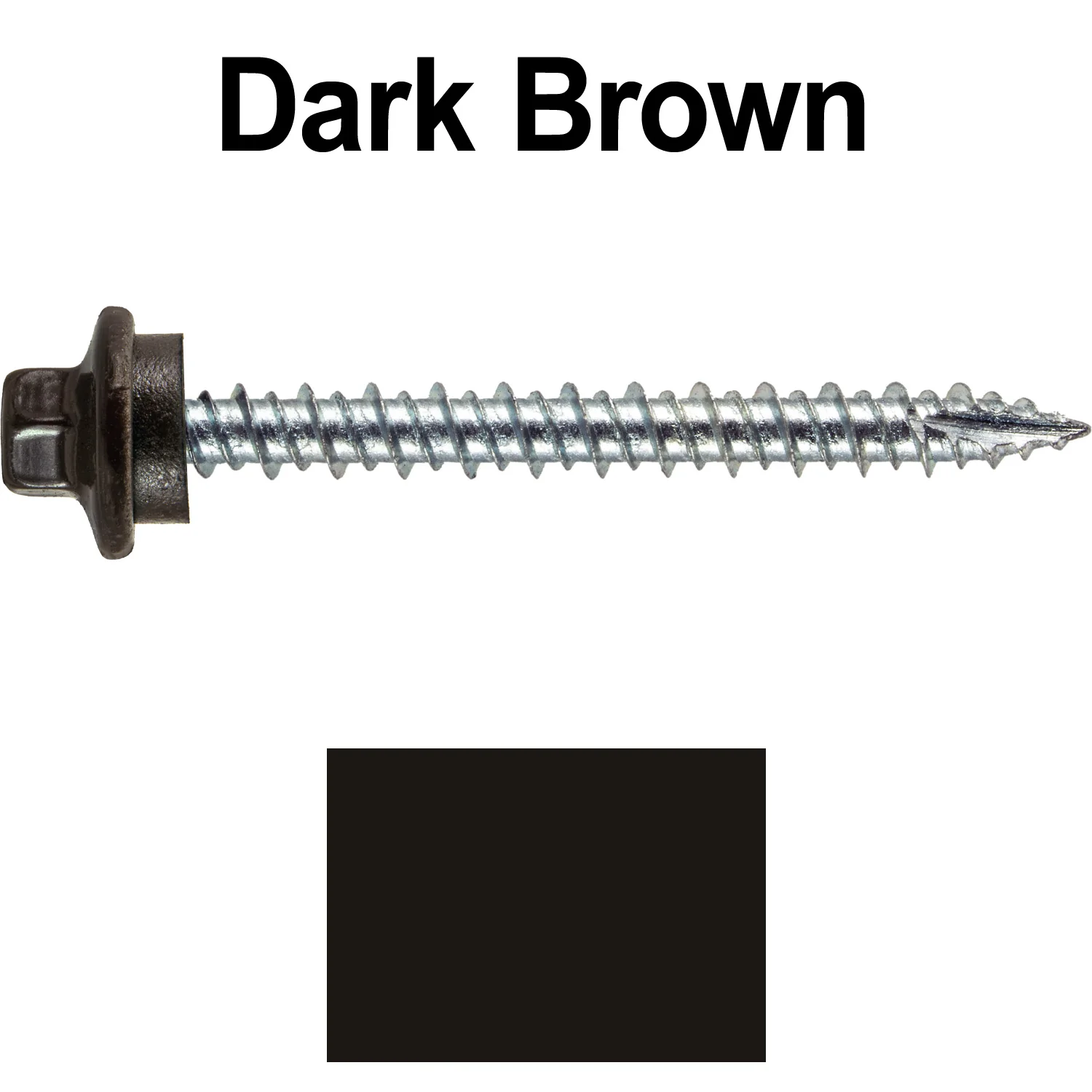 10 x 2” - STAINLESS HEX / ZINC Sheet Metal Roof Screw. Self starting metal to wood siding screws. EPDM washer. Colored head. - Image 80