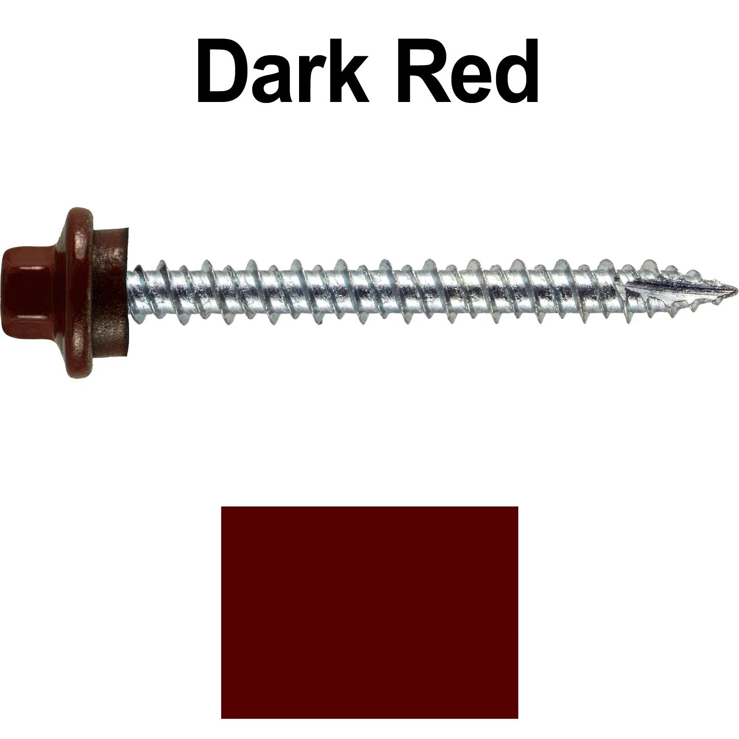 10 x 2” - STAINLESS HEX / ZINC Sheet Metal Roof Screw. Self starting metal to wood siding screws. EPDM washer. Colored head. - Image 81