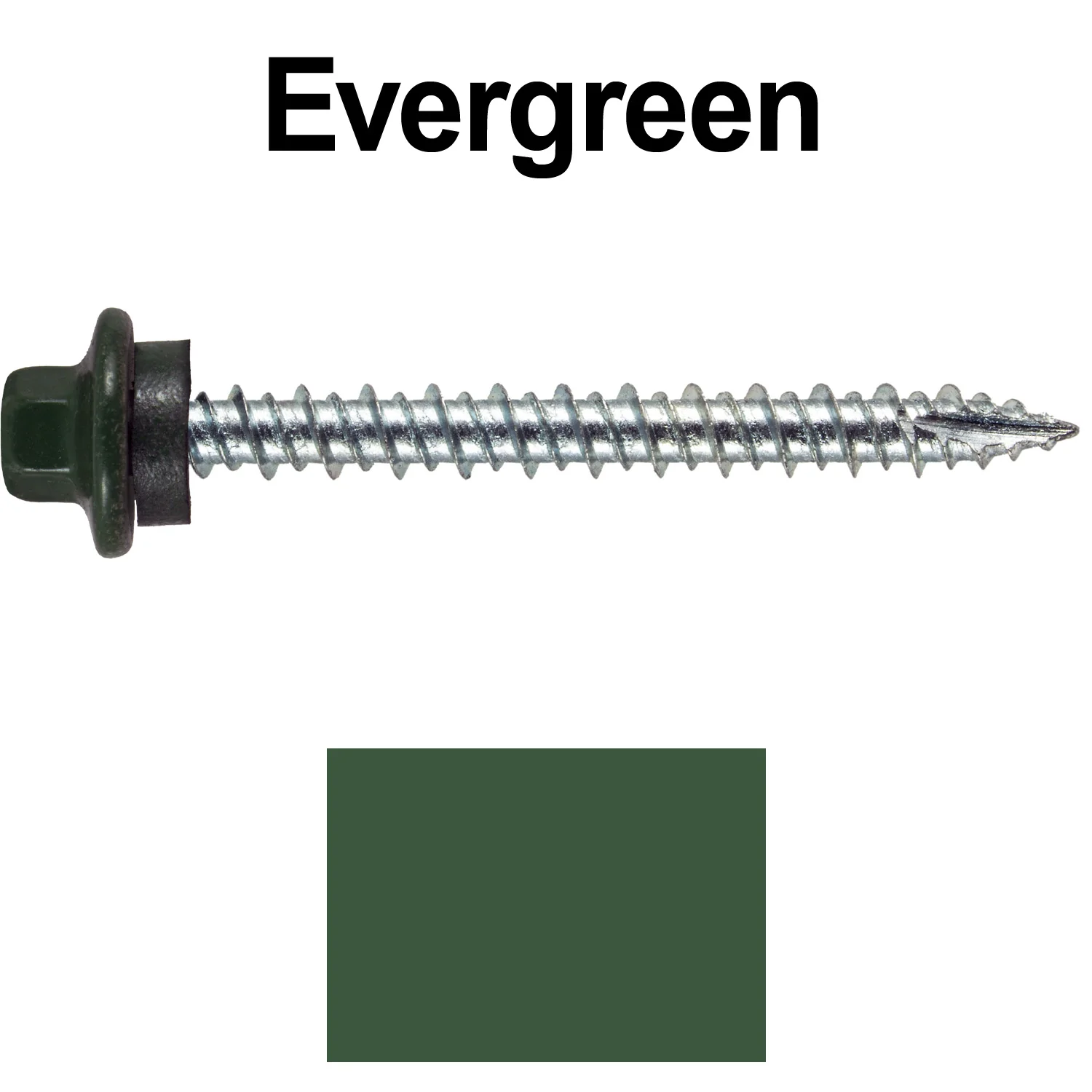 10 x 2” - STAINLESS HEX / ZINC Sheet Metal Roof Screw. Self starting metal to wood siding screws. EPDM washer. Colored head. - Image 84