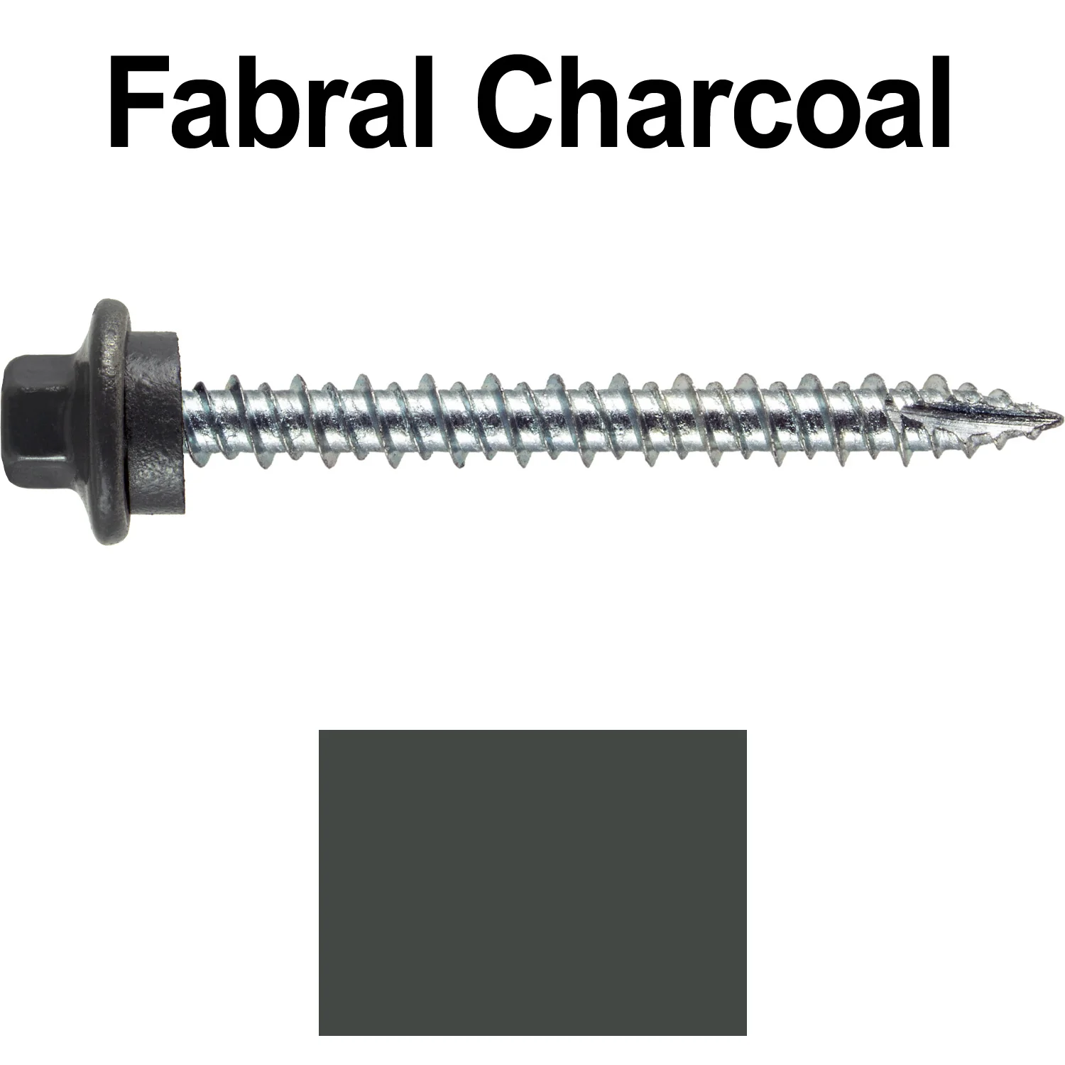 10 x 2” - STAINLESS HEX / ZINC Sheet Metal Roof Screw. Self starting metal to wood siding screws. EPDM washer. Colored head. - Image 85