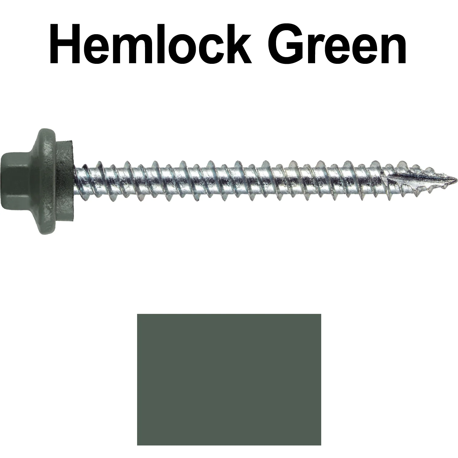 10 x 2” - STAINLESS HEX / ZINC Sheet Metal Roof Screw. Self starting metal to wood siding screws. EPDM washer. Colored head. - Image 91
