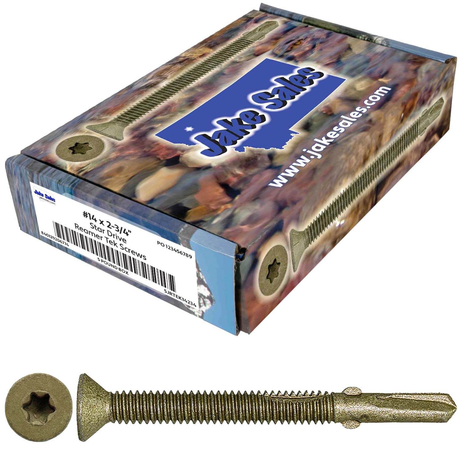Reamer Tek Torx/Star Head Self-Drilling Wood to Metal Screws - for Flatbeds, Trailers or Fastening Wood to Steel - Image 100