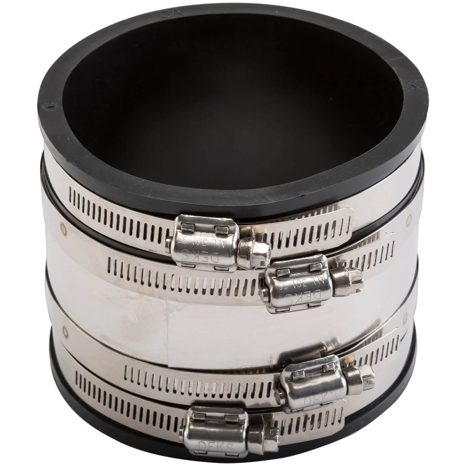 Stainless Steel Non-Shear with Gear Bands Coupler - Flexible With Shear Ring - Clay, Plastic, Copper, Steel or Lead to Clay, Plastic, Copper, Steel or Lead - Image 4