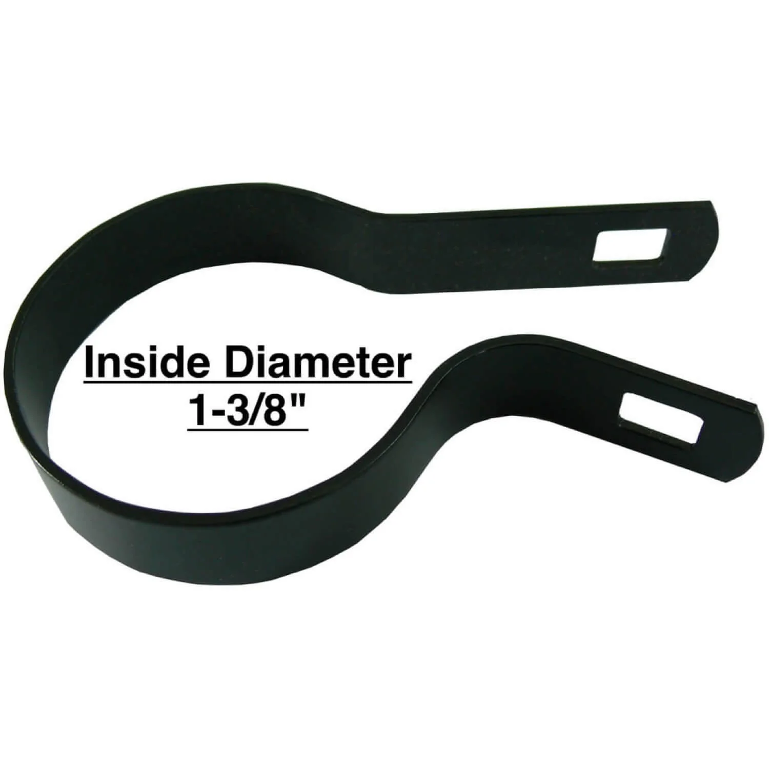 Tension Bands for Chain Link Fence -  BLACK Powder Coated Chain Link Tension Band - Image 10