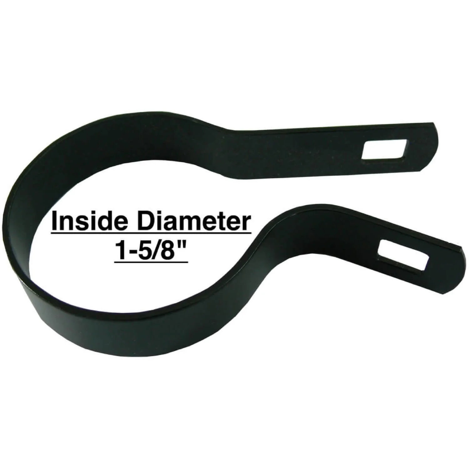 Tension Bands for Chain Link Fence -  BLACK Powder Coated Chain Link Tension Band - Image 11