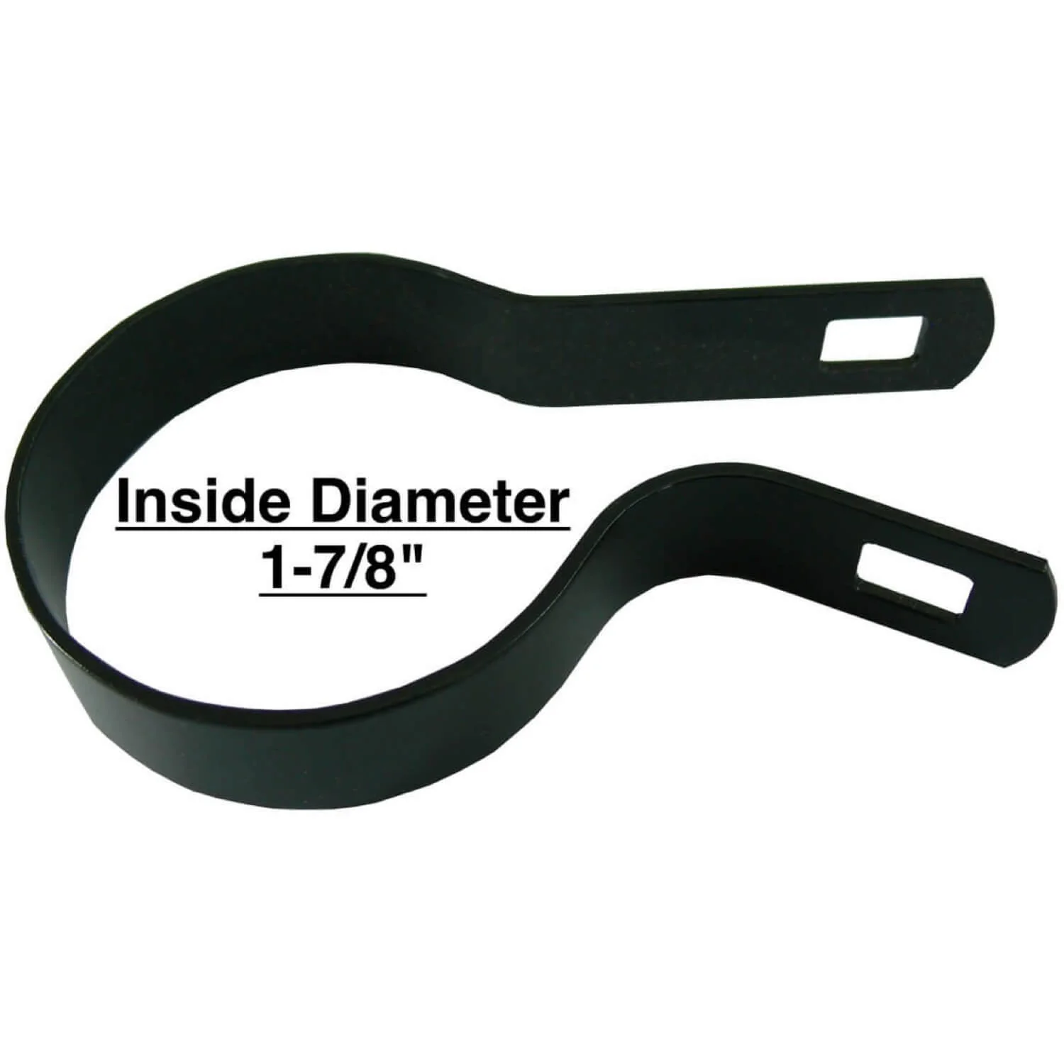 Tension Bands for Chain Link Fence -  BLACK Powder Coated Chain Link Tension Band - Image 34