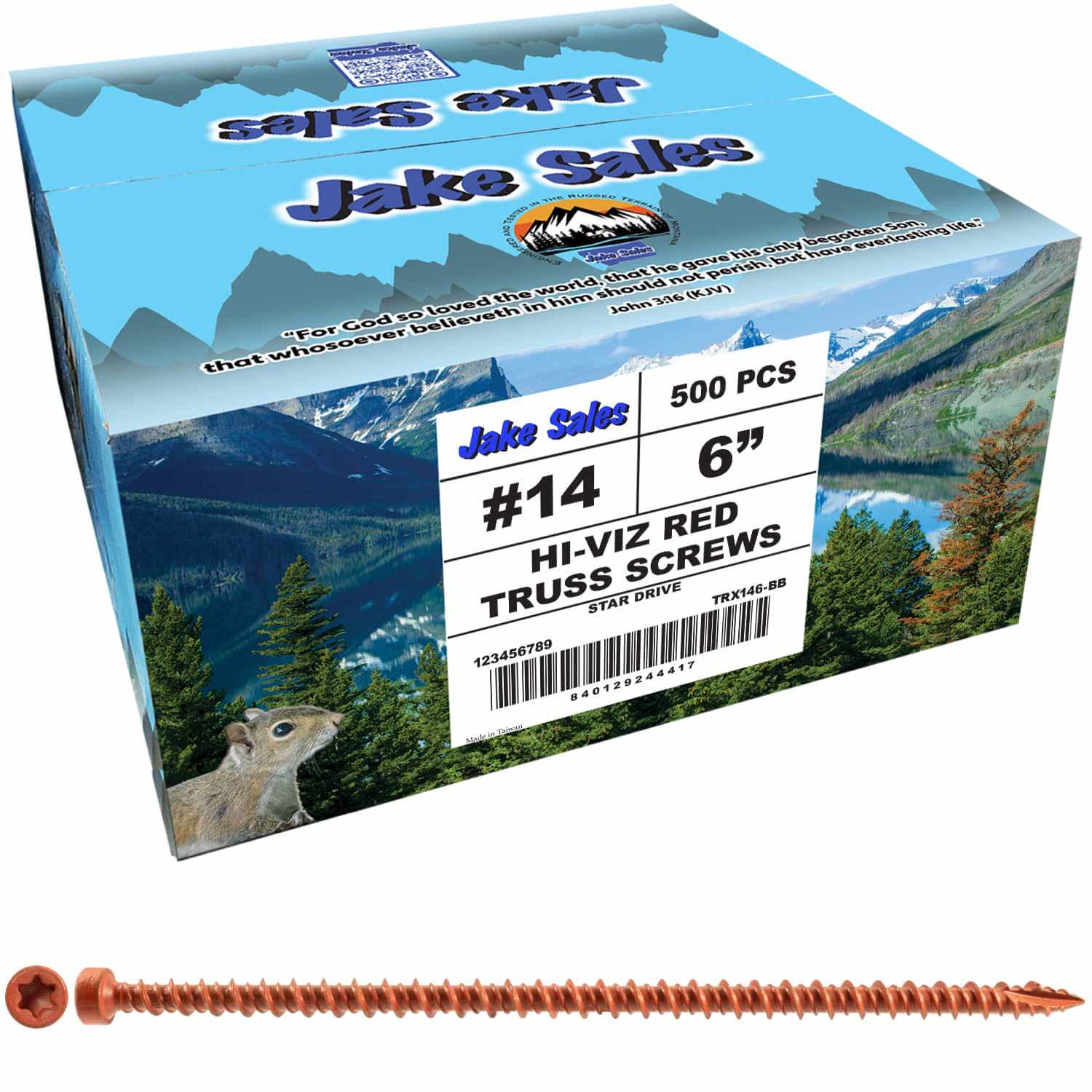 Jake Sales Star Head Coated Truss Screws - Structural Wood Fasteners for Truss and Framing Connections - Heat-Treated Steel, ACQ Compatible - Image 2