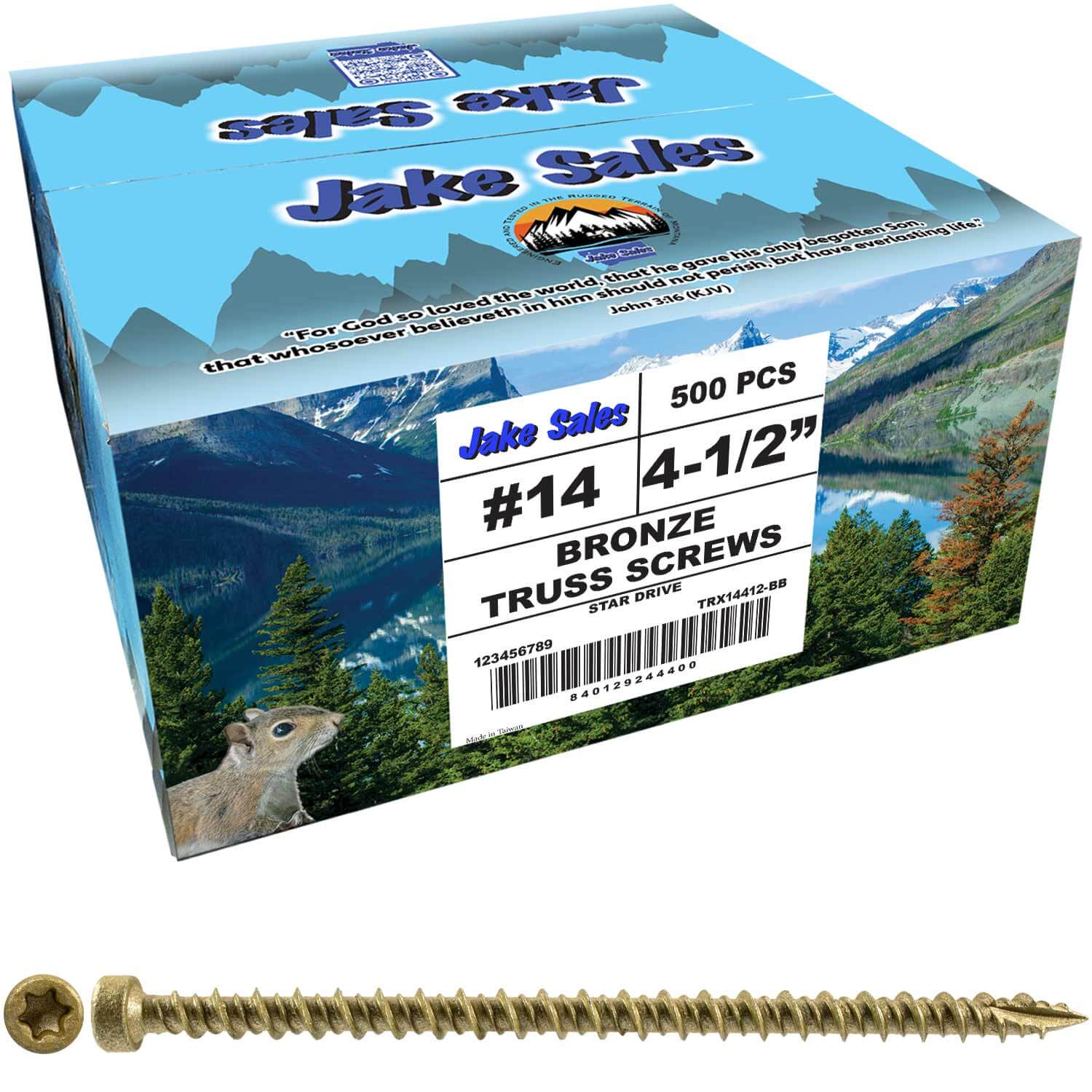 Jake Sales Star Head Coated Truss Screws - Structural Wood Fasteners for Truss and Framing Connections - Heat-Treated Steel, ACQ Compatible - Image 3