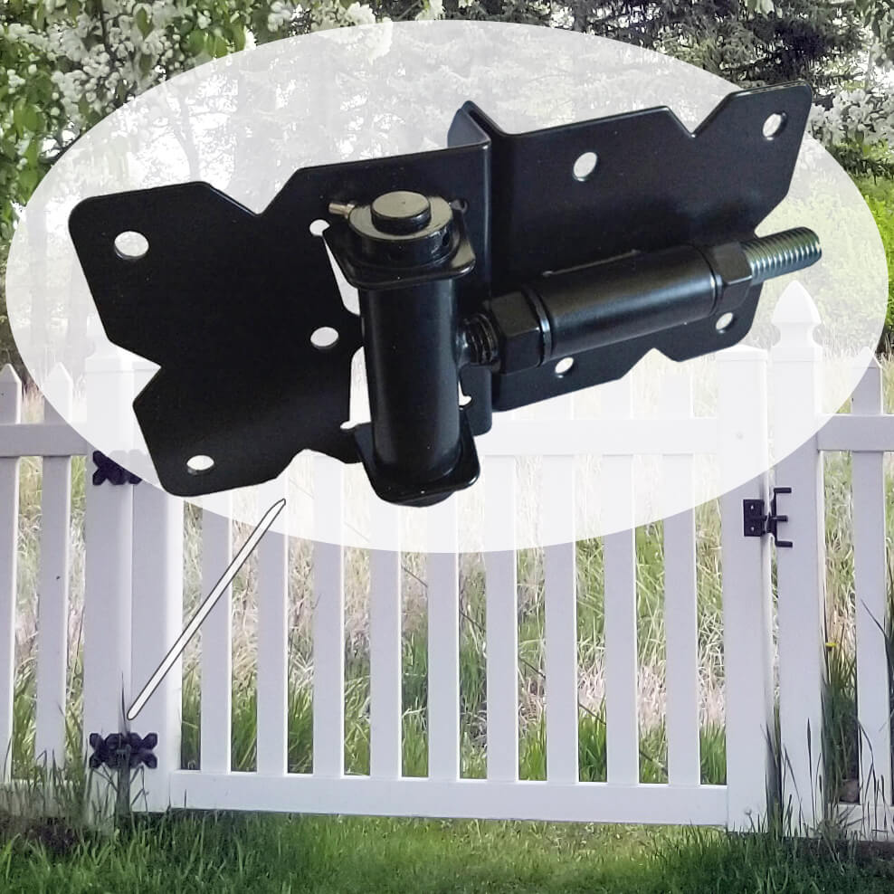 Vinyl Gate Hinges - For Vinyl, PVC or Plastic Fencing. Vinyl Fence Gate Hinges w/Mounting Hardware. Available in Standard, Self-Closing and Stainless Steel - Image 21