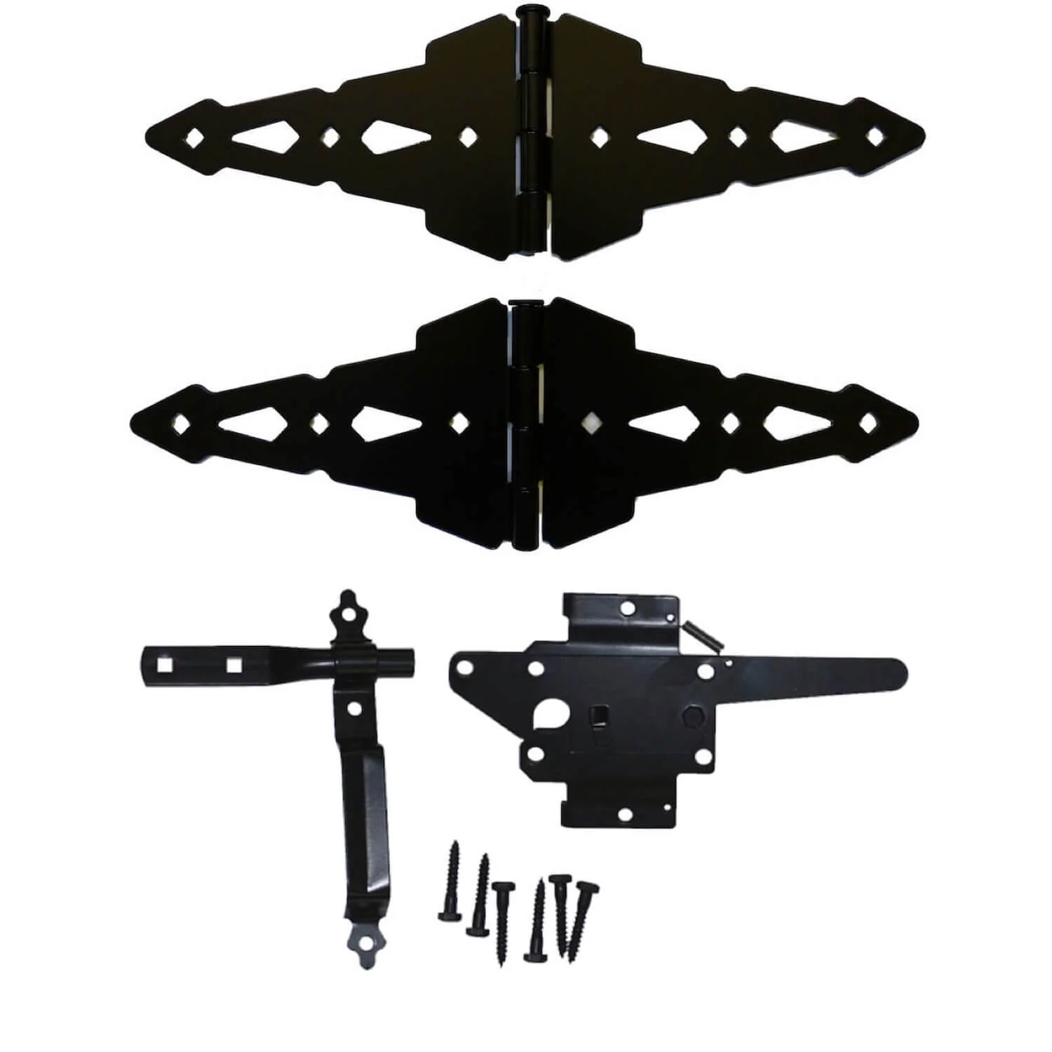 Jake Sales Gate Hardware Kits - Single/Double Gates, Dual Latch, Black Coated - Image 2